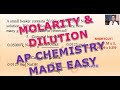 Molarity and Stoichiometry Concepts