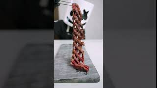 Wagyu Steak Accordion with Chimichurri Sauce and Potato Lattice #wagyu #steak #dinner
