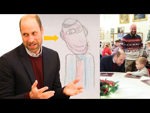 Prince William Reacts to 10 Year Old's Drawing of His Royal Look