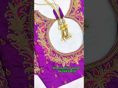 boat neck design blouse| Aari work blouse design | Aari work blouse #aariwork