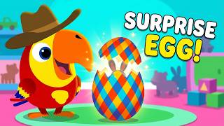 Larry's Surprise Eggs | Animals & Colorful Friends | Educational Cartoons for Babies | BabyFirst TV