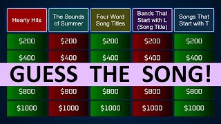 Guess the Song Jeopardy Style | Quiz #76