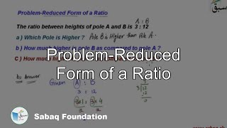 Problem-Reduced Form of a Ratio