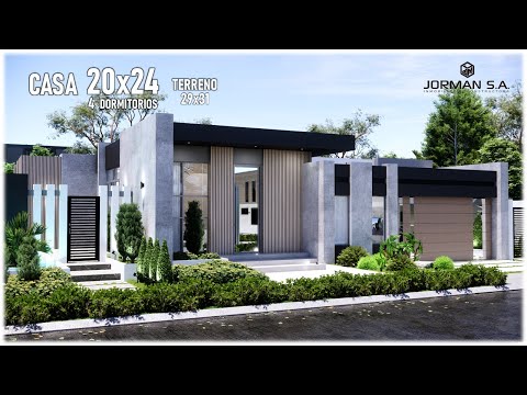 Modern House Design with 4 Bedrooms Family Home | 20x24m 1 Storey | Jorman HomeDesigns