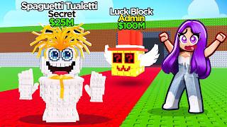Giving My Crush 100 Lucky Blocks for the 0 01% SECRET..