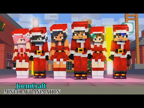 CHRISTMAS IS COMING | COUPLE DANCE | CHICKEN WINGS MEME | APHMAU CREW - Minecraft Animation