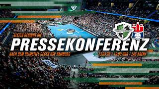 Pressekonferenz nach dem Heimspiel der RECKEN gegen HSV Hamburg