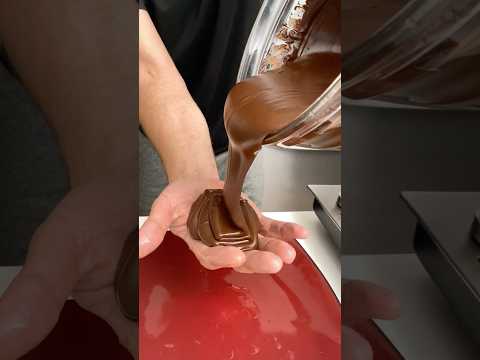 Freezing a chocolate mold over my hand! 😯