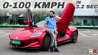 MG Cyberster Review - Very Fast Sports Car |Top Speed & Slalom Test #ravikirankasturi 
