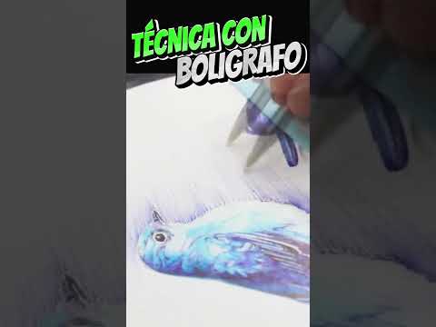Dibuja con la Técnica con BOLIGRAFO #SHORT  #arte #mujeresenelarte #manualidades #dibujo #bolígrafo