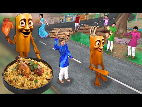 Tung Tung Tung Aur Chatur Lakadhara Smart Woodcutter Hindi Kahaniya Moral Stories Funny Comedy Video