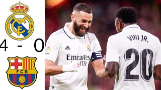 résumé du match real Madrid barcelona 4-0 aujourd'hui