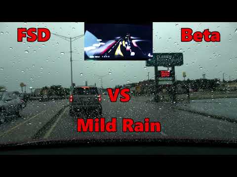 Tesla FSD Beta 2022.12.3.20 in Mild Rain