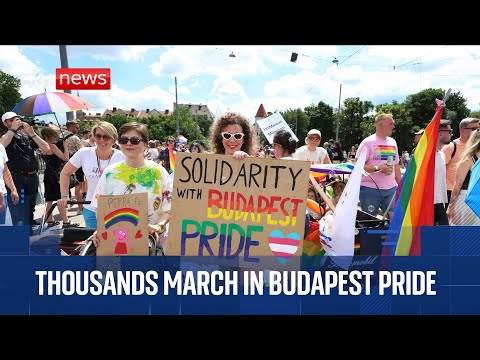 Thousands march in Budapest Pride despite police order banning the march