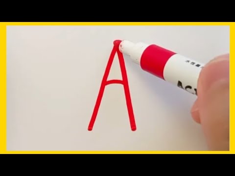 رسم سهل/طريقة الرسم بالحروف الانجليزيه Easy drawing/How to draw English letters