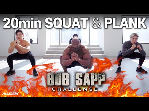(합성아님) 레전드 파이터 밥샙과 매일하는 스쿼트+플랭크 챌린지 | Legendary Squat + Plank Everyday Challenge (feat. Bob Sapp)