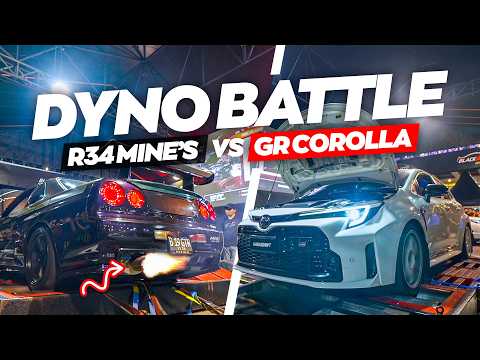 GR Corolla Ngalahin R34 Mine's 500HP‼️ | Black Auto Dyno Battle