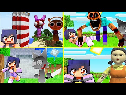 Aphmau Surviving in Minecraft - Gameplay Compilation #1