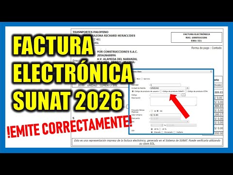 Cómo emitir una Factura Electrónica 2026 - SUNAT