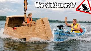 Wer baut das schnellere Boot aus Müll?
