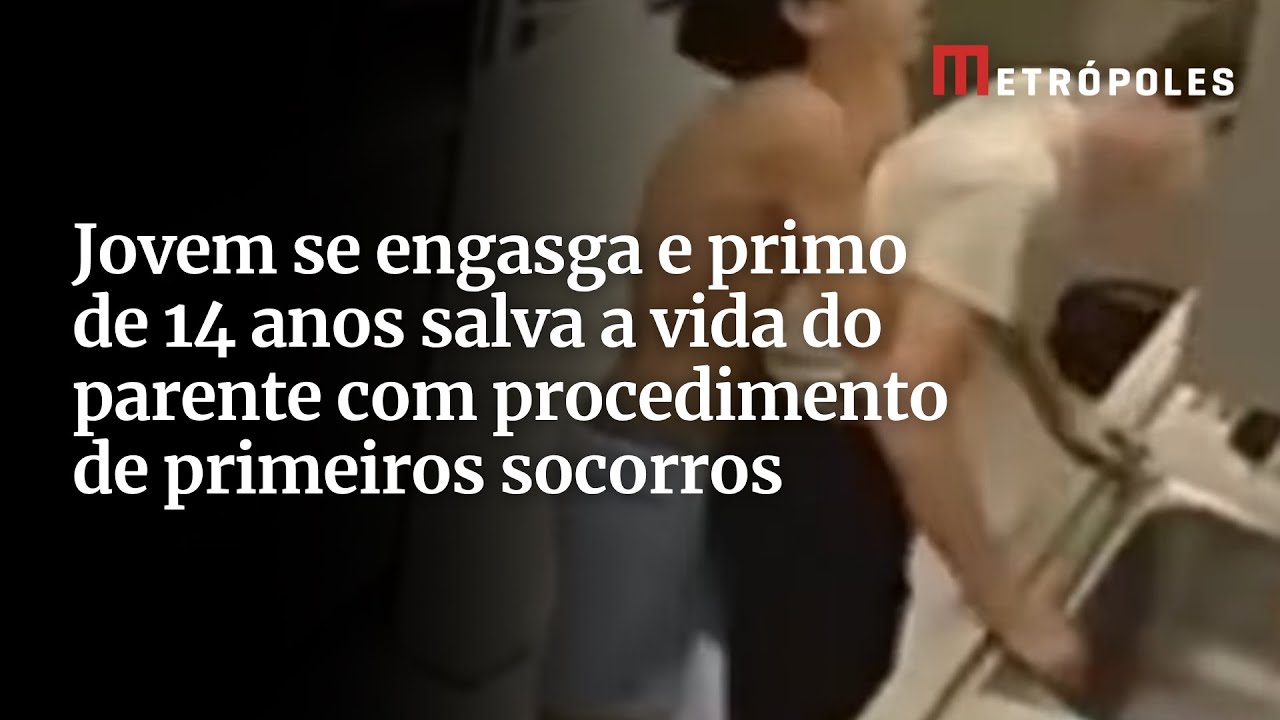Jovem se engasga e primo de 14 anos salva a vida do parente com procedimento de primeiros socorros