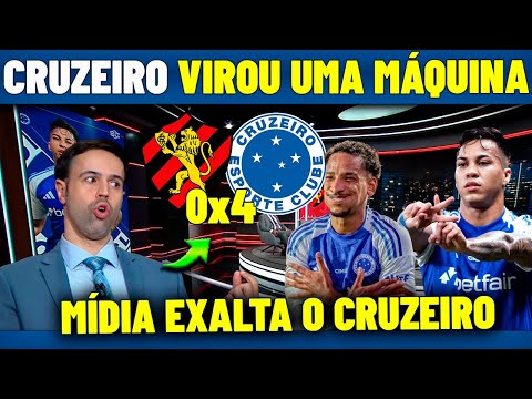 CRUZEIRO DEIXOU A MÍDIA ENCANTADA ! "QUE AMASSO" CRUZEIRO 4X0 SPORT ! NOTICIAS DO CRUZEIRO HOJE