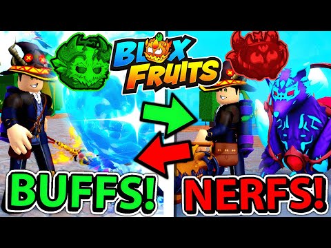 TODOS OS NOVOS BUFFS E NERFS DO BLOX FRUITS UPDATE 25!