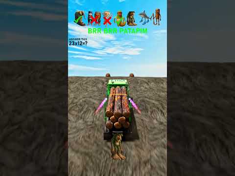 Italian Brainrot Cars vs Gaint Lava Pit  BeamngDrive #shorts