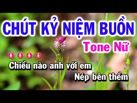 Chút Kỷ Niệm Buồn Karaoke | Nhạc Sống Tone Nữ Dễ Hát