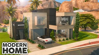 Modern House with *GLASS WALLS* // The Sims 4 Speed Build