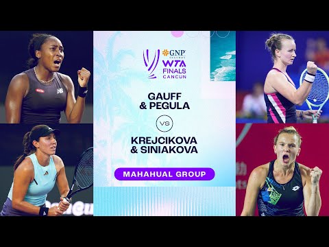 Gauff/Pegula vs. Krejcikova/Siniakova | 2023 WTA Finals Group Stage | WTA Match Highlights