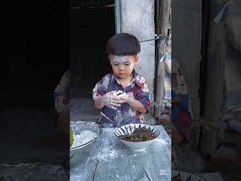 Dad, wait at home… I'm bringing flour to make pitha#shorts
