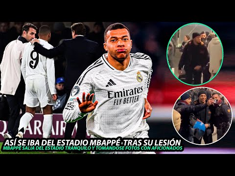 Así SALIÓ MBAPPÉ del ESTADIO tras la LESIÓN sufrida en CHAMPIONS con el REAL MADRID