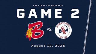 2025 CCBL Championship Series - Bourne Braves @ Yarmouth-Dennis Red Sox
