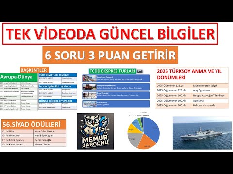 2025 KPSS TEK VİDEO'DA GÜNCEL BİLGİLER