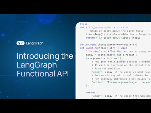 LangGraph Functional API Overview