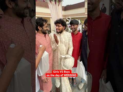 BOYS VS GIRLS on the day of WEDDING | @saintinbaggy #comedy #comedy marriedlife #husbandsandwives