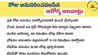 రోజూ అనుసరించవలసిన ఆరోగ్య అలవాట్లు | Daily Healthy Habits in Telugu
