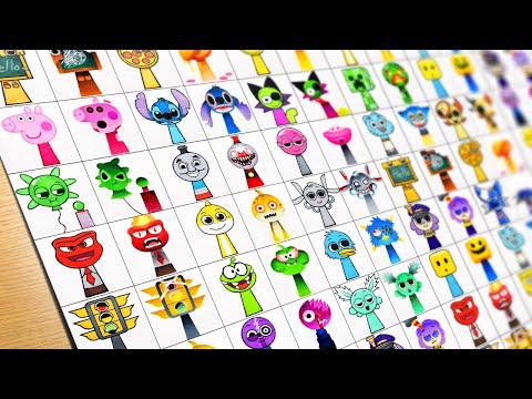 Drawing Incredibox Sprunki OC : Happy VS Horror [All Characters] Sprunki OC Phase #05-#08