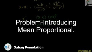 Problem on Mean Proportional.