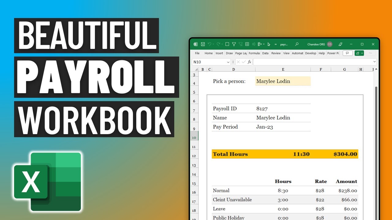 How to make an elegant, fun & useful payroll & pay slip generator with Excel