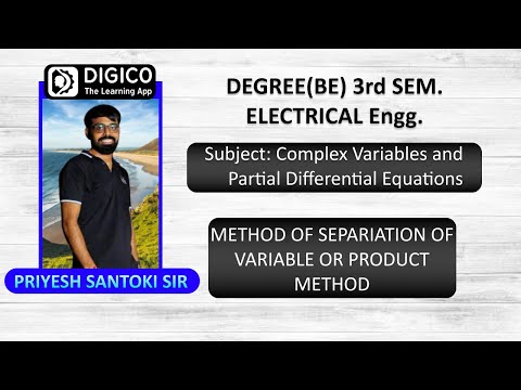 MOST IMP QUE. : Com. Variable & Partial Diff. Eq. : METHOD OF SEPARIATION OF VARIABLE OR PRODUCT