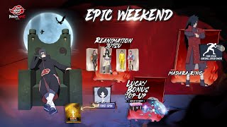 ITACHI ARRIVAL ANIMATION FREE FIRE, DUBBLE DAIMOND, MADARA BUNDLE, FREE FIRE NEW EVENT, FF NEW EVENT