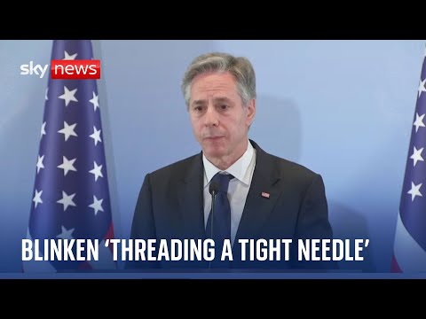 Israel-Hamas war: Blinken 'threading a very tight needle' in Tel Aviv speech, says Sky's Mark Stone