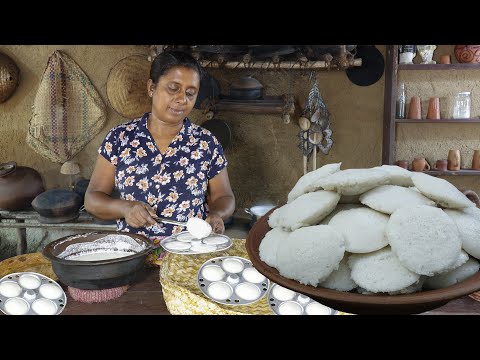 Here's an easy way to make Idli 😋 Idli with Sambaru curry is very tasty.  village kitchen recipey