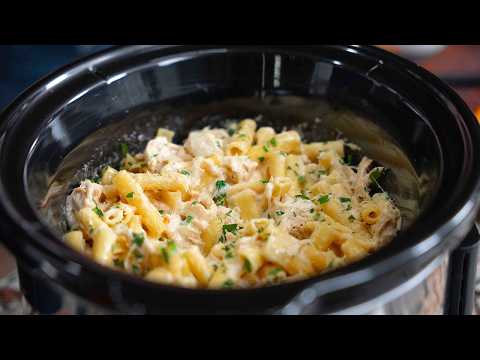 Easy Crockpot Chicken Alfredo | Creamy & Cheesy Slow Cooker Pasta