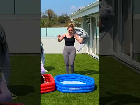 IF YOUR POOL GOES RED, YOU GET WATER ON THE HEAD! #shorts