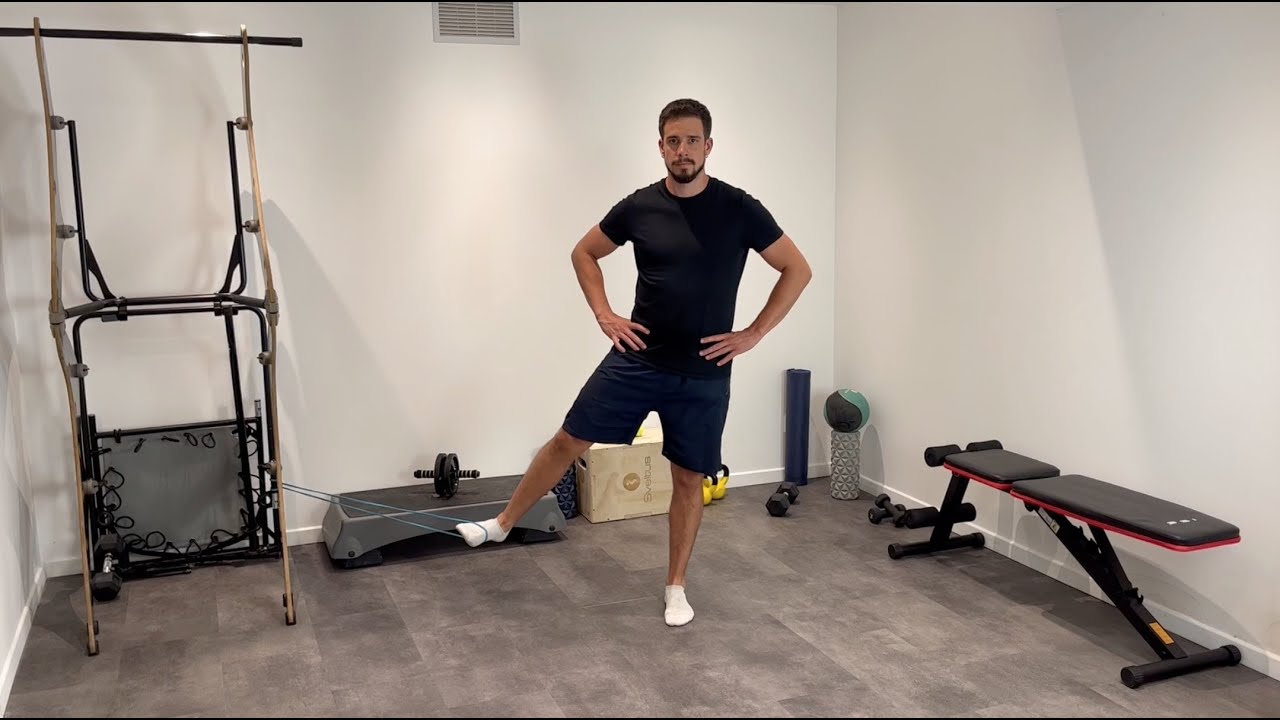 Adduction de hanche avec élastique