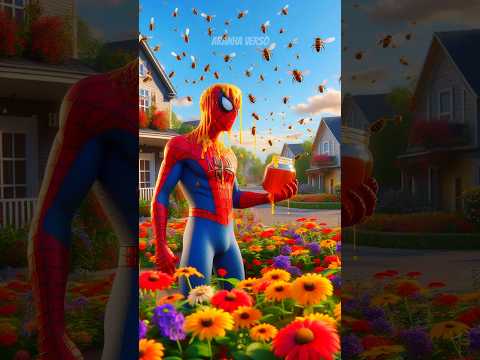 Homem Aranha e Amigos, Ajudam Superman Contra Abelhas Ferozes! 🐝🍯