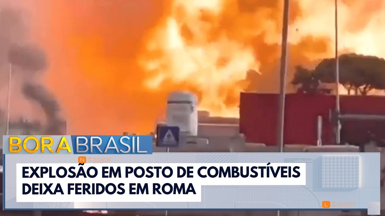 Explosão em posto de combustíveis deixa feridos em Roma